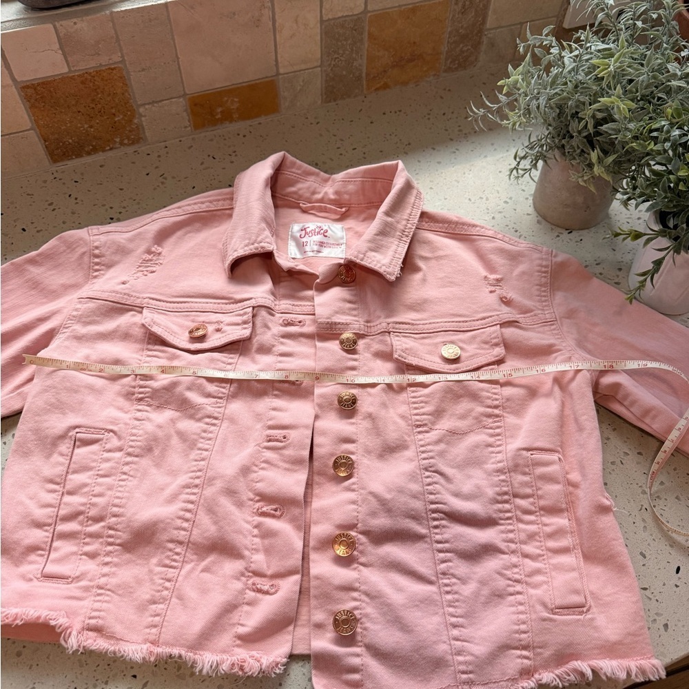 Justice Blush Pink Jacket 12 Y2K - Picture 3 of 6
